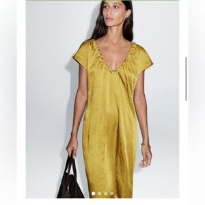 Massimo Dutti satin Midi Dress